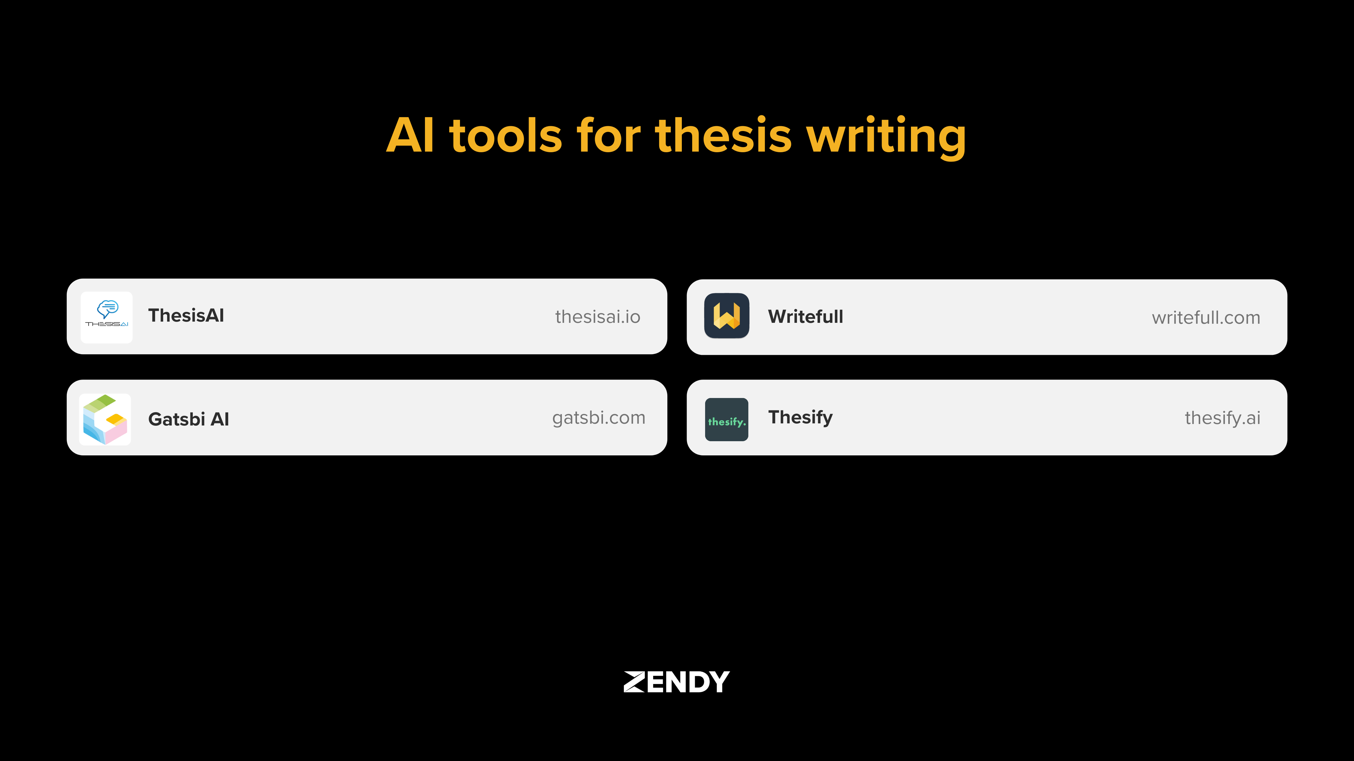 list of AI Tools for Thesis Writing